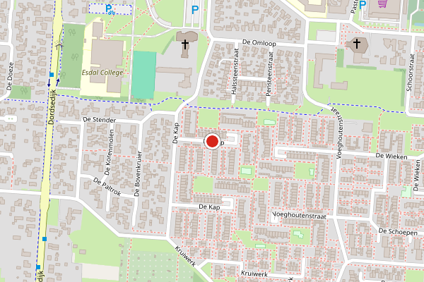 Brandweer-melding op De Kap, Klazienaveen op 27 juni, kaart-overzicht