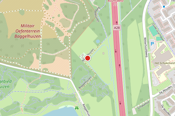 Brandweer-melding op Baggelhuizen, Assen op 1 juli, kaart-overzicht