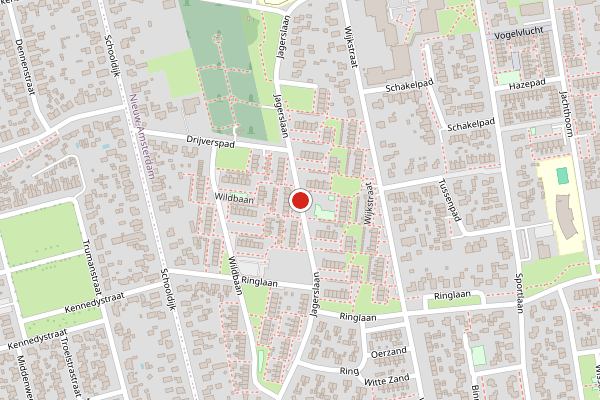 Brandweer-melding op Jagerslaan, Nieuw-Amsterdam op 5 juli, kaart-overzicht