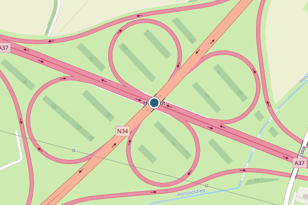 Politie-melding op Holsloot op 5 juli, kaart-overzicht