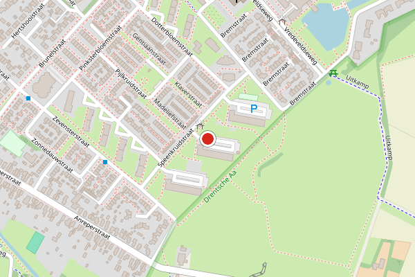 Brandweer-melding op Speenkruidstraat, Assen op 8 juli, kaart-overzicht