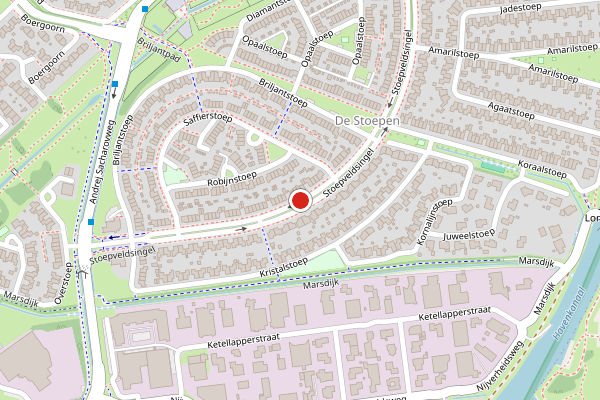 Brandweer-melding op Stoepveldsingel, Assen op 10 juli, kaart-overzicht