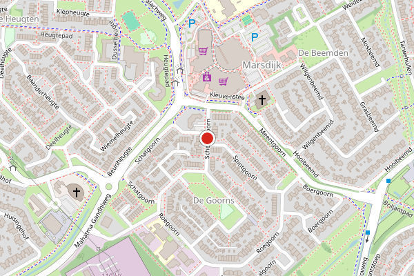 Brandweer-melding op Schepelgoorn, Assen op 10 juli, kaart-overzicht