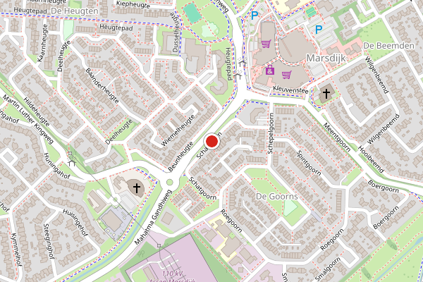 Brandweer-melding op Schatgoorn, Assen op 10 juli, kaart-overzicht
