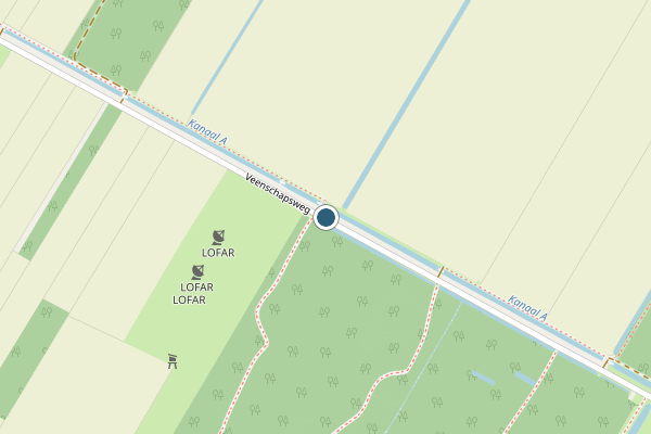 Politie-melding op Veenschapsweg, Schoonebeek op 10 juli, kaart-overzicht