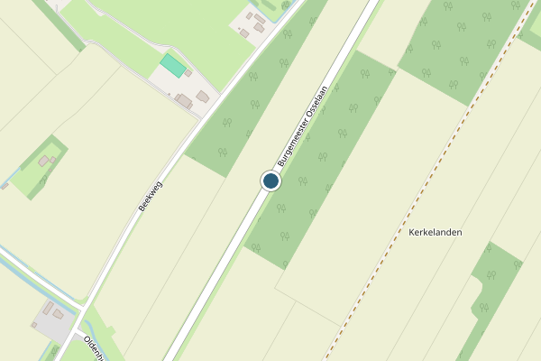Politie-melding op Burgemeester Osselaan, Schoonebeek op 10 juli, kaart-overzicht