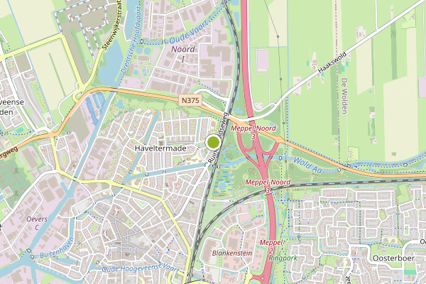 Ambulance-melding op Meppel op 13 juli, kaart-overzicht