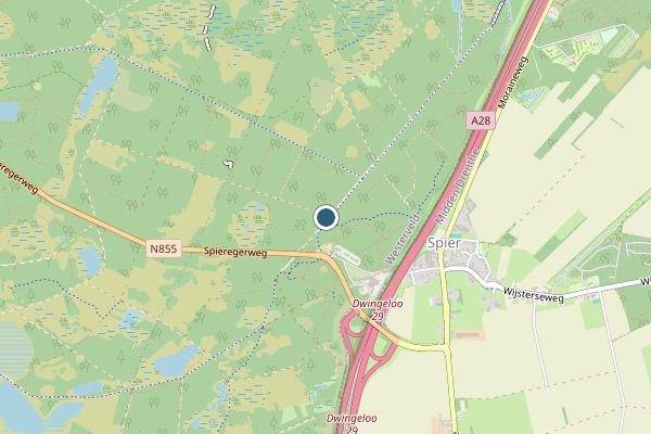 Politie-melding op Spier op 15 juli, kaart-overzicht