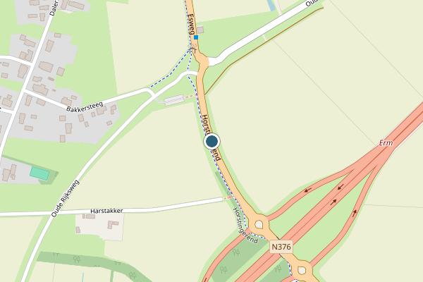 Politie-melding op Horstingerend, Erm op 16 juli, kaart-overzicht