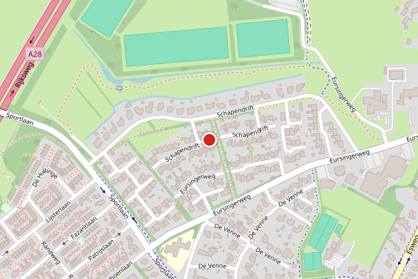 Brandweer-melding op Schapendrift, Beilen op 16 juli, kaart-overzicht
