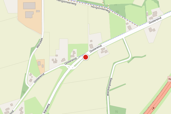 Brandweer-melding op Oostereind, Erm op 19 juli, kaart-overzicht