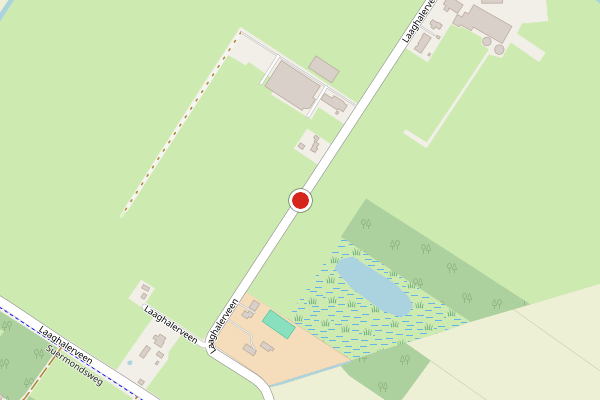 Brandweer-melding op Laaghalerveen, Hooghalen op 20 juli, kaart-overzicht