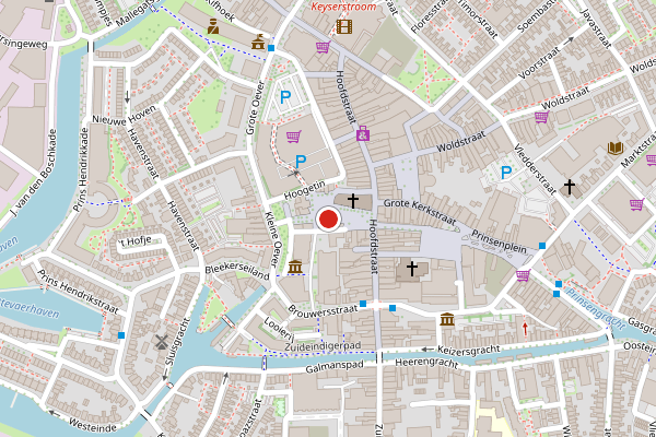 Brandweer-melding op Kerkplein, Meppel op 23 juli, kaart-overzicht