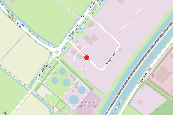 Brandweer-melding op Scholekster, Coevorden op 24 juli, kaart-overzicht