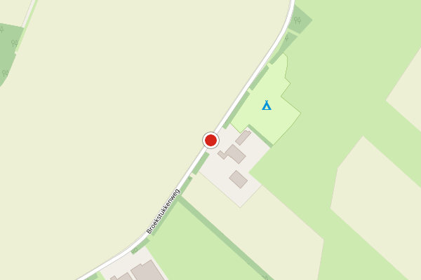 Brandweer-melding op Broekstukkenweg, Zweeloo op 25 juli, kaart-overzicht