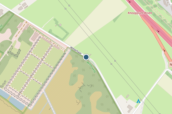 Politie-melding op Witterhaar, Assen op 25 juli, kaart-overzicht