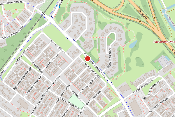 Brandweer-melding op Gouverneur Hofstedelaan, Coevorden op 26 juli, kaart-overzicht
