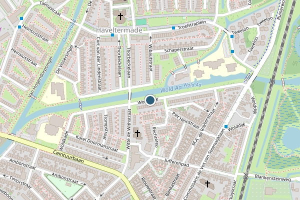 Politie-melding op Woldkade, Meppel op 26 juli, kaart-overzicht