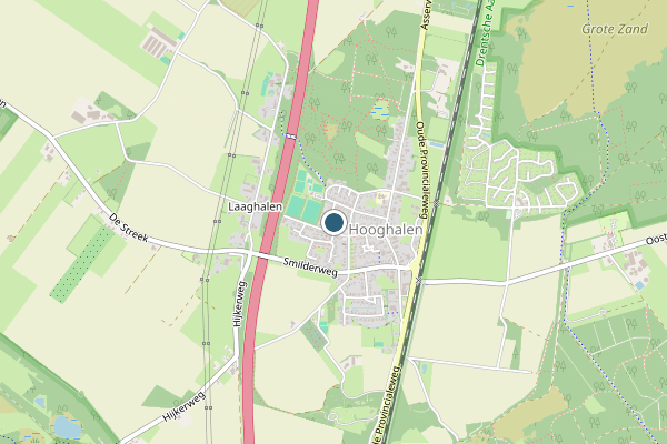 Politie-melding op Hooghalen op 26 juli, kaart-overzicht