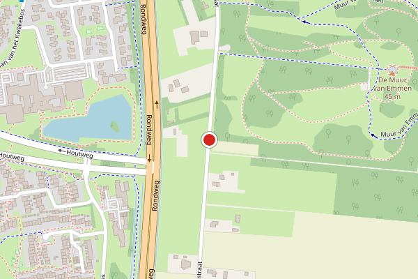 Brandweer-melding op Schansstraat, Emmen op 28 juli, kaart-overzicht