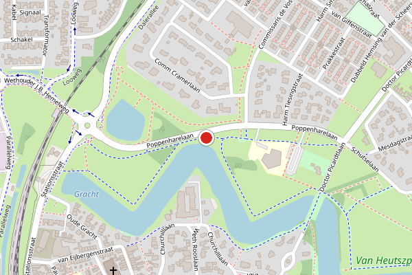 Brandweer-melding op Poppenharelaan, Coevorden op 26 juni, kaart-overzicht