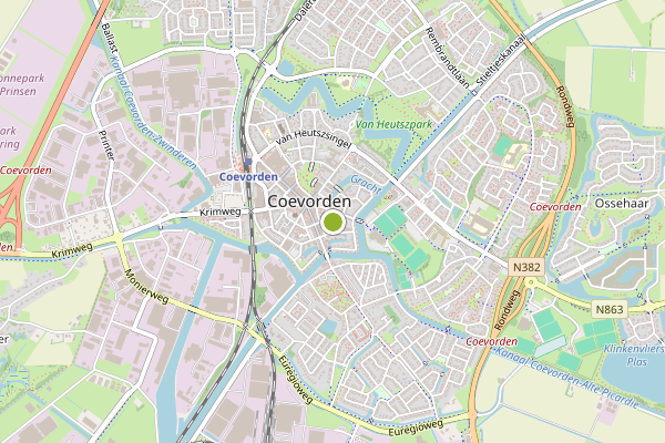 Ambulance-melding op Coevorden op 20 juni, kaart-overzicht