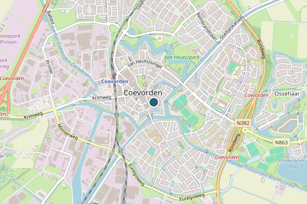 Politie-melding op Coevorden op 20 juni, kaart-overzicht