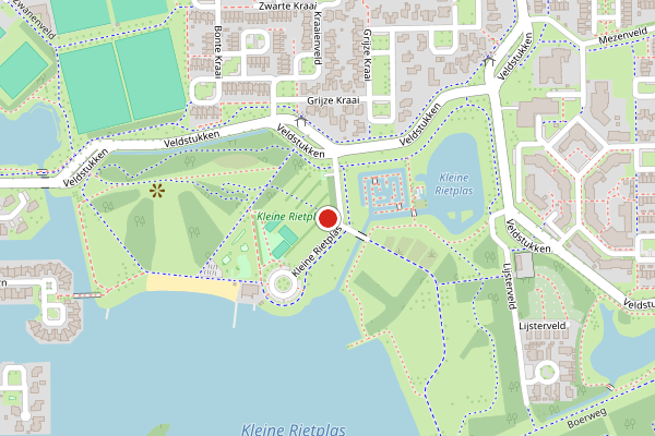 Brandweer-melding op Kleine Rietplas, Emmen op 29 juli, kaart-overzicht