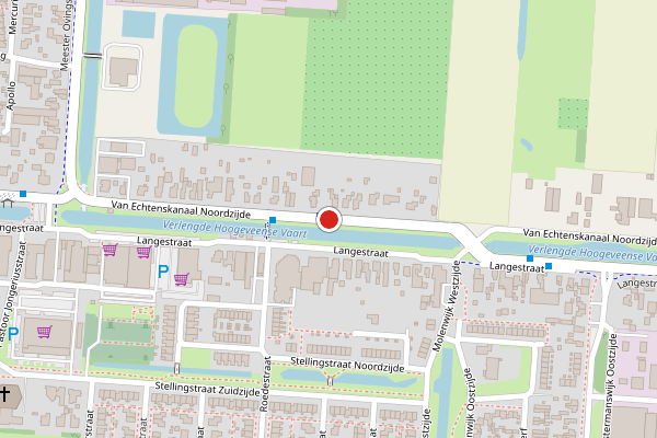 Brandweer-melding op Van Echtenskanaal NZ, Klazienaveen op 31 juli, kaart-overzicht