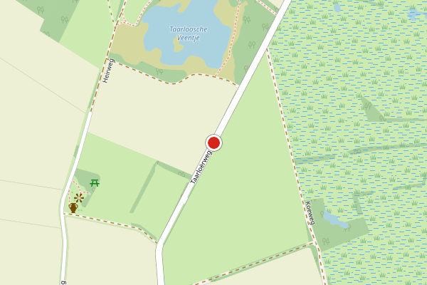 Brandweer-melding op Taarloerweg, Loon op 4 augustus, kaart-overzicht