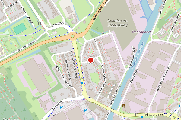 Brandweer-melding op Abel Tasmanstraat, Meppel op 5 augustus, kaart-overzicht