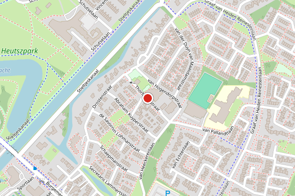Brandweer-melding op Thorbeckestraat, Coevorden op 23 mei, kaart-overzicht