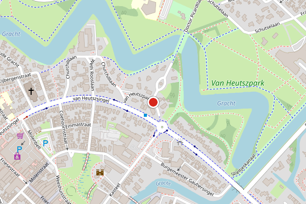 Brandweer-melding op van Heutszpark, Coevorden op 30 april, kaart-overzicht