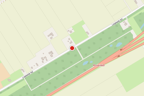 Brandweer-melding op Lagewijk NZ, Roswinkel op 30 mei, kaart-overzicht