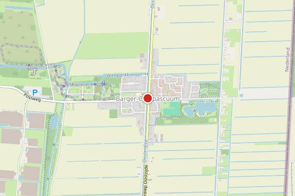 Brandweer-melding op Berkenrode, Barger-Compascuum op 29 mei, kaart-overzicht