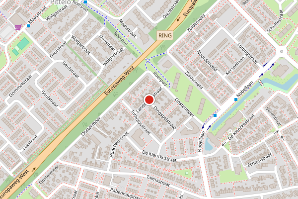 Brandweer-melding op Landschapstraat, Assen op 26 mei, kaart-overzicht