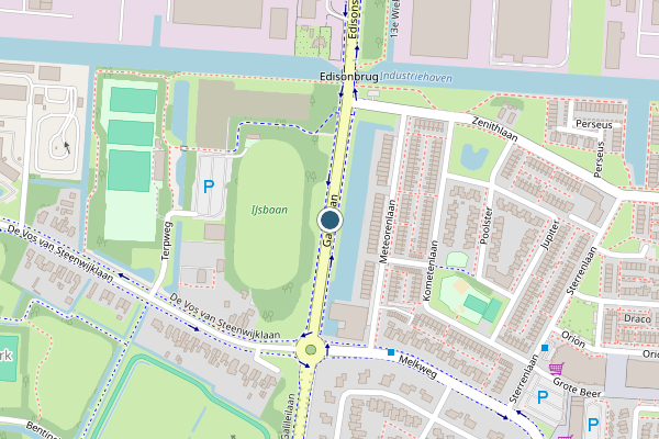 Politie-melding op Galileilaan, Hoogeveen op 26 mei, kaart-overzicht