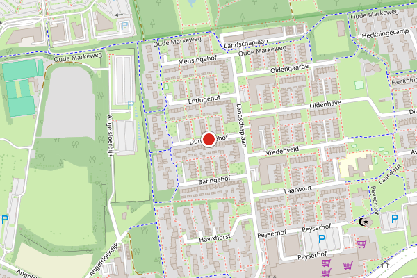 Brandweer-melding op Dunningehof, Emmen op 24 mei, kaart-overzicht