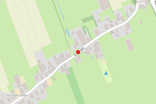 Brandweer-melding op Kolderveen, Nijeveen op 30 mei, kaart-overzicht