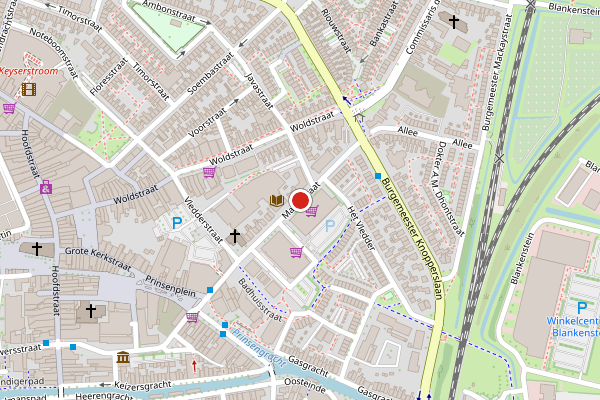 Brandweer-melding op Marktstraat, Meppel op 21 mei, kaart-overzicht