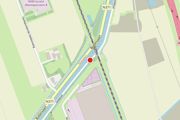 Brandweer-melding op Jaagpad, Meppel op 13 mei, kaart-overzicht