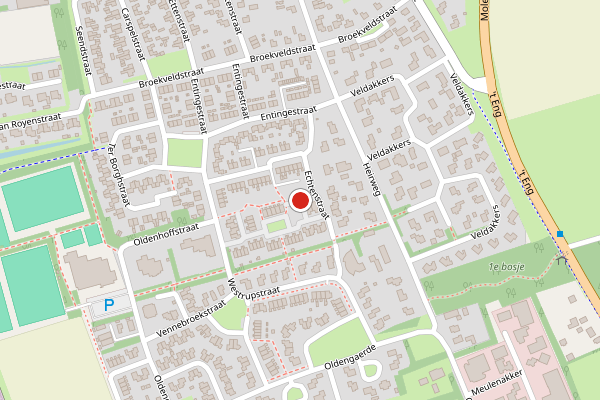 Brandweer-melding op Anssenstraat, Sleen op 31 mei, kaart-overzicht