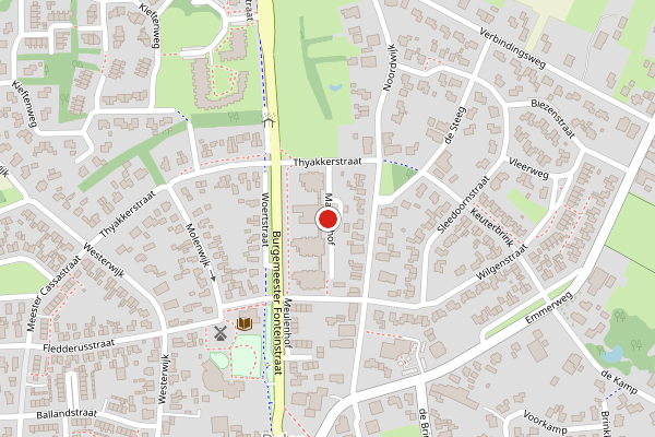 Brandweer-melding op Maandehof, Dalen op 28 mei, kaart-overzicht