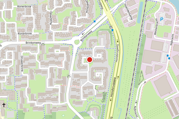 Brandweer-melding op Bruntingerbrink, Emmen op 3 juni, kaart-overzicht