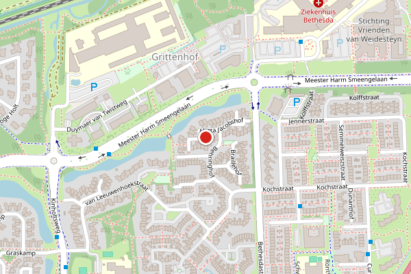Brandweer-melding op Aletta Jacobshof, Hoogeveen op 4 juni, kaart-overzicht