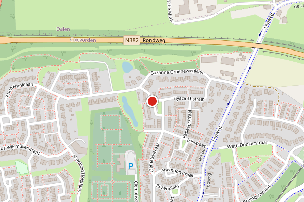 Brandweer-melding op Clematisstraat, Coevorden op 5 juni, kaart-overzicht