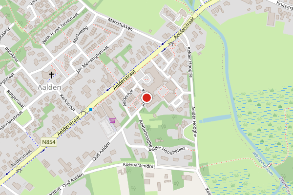 Brandweer-melding op Korenhof, Aalden op 7 juni, kaart-overzicht