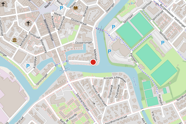 Brandweer-melding op Melkkade, Coevorden op 12 juni, kaart-overzicht