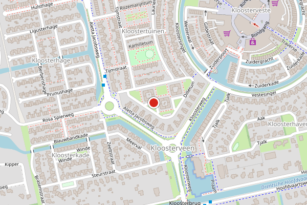 Brandweer-melding op Dilletuin, Assen op 18 juni, kaart-overzicht
