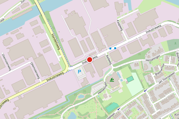 Brandweer-melding op Industrieweg, Meppel op 18 juni, kaart-overzicht